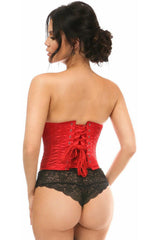 Daisy Corsets Lavish Red Satin Open Bust Underwire Short Underbust Corset