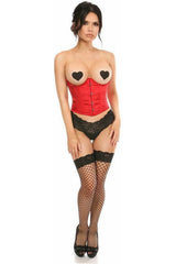 Daisy Corsets Lavish Red Satin Open Bust Underwire Short Underbust Corset