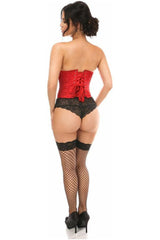 Daisy Corsets Lavish Red Satin Open Bust Underwire Short Underbust Corset