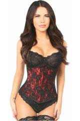 Daisy Corsets Lavish Underbust Corset with Black Lace Overlay