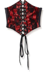 Daisy Corsets Lavish w/Black Lace Overlay Corset Belt Cincher