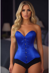 Daisy Corsets Lavish Royal Blue Overbust Corset Sweetheart Neckline Busk Closure