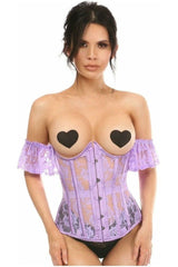 Daisy Corsets Lavish Sheer Lace Underbust Underwire Corset w/Ruffle Sleeve