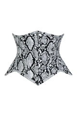Daisy Corsets Lavish Snake Skin Print Mini Cincher Underbust Corset Waist Cincher Busk Closure