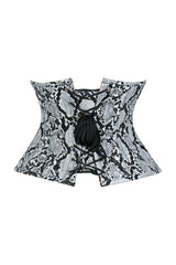 Daisy Corsets Lavish Snake Skin Print Mini Cincher Underbust Corset Waist Cincher Busk Closure