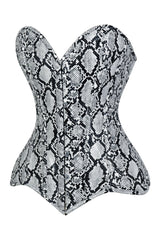 Daisy Corsets Lavish Snake Skin Print Overbust Corset Sweetheart Neckline Busk Closure