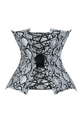 Daisy Corsets Lavish Snake Skin Print Overbust Corset Sweetheart Neckline Busk Closure