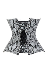 Daisy Corsets Lavish Snake Skin Print Underbust Corset Sweetheart Neckline Busk Closure