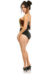 Lavish Sunset Holo Lace - Up Short Bustier Top - Daisy Corsets
