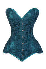 Daisy Corsets Lavish Teal Lace Overbust Corset Sweetheart Neckline Busk Closure