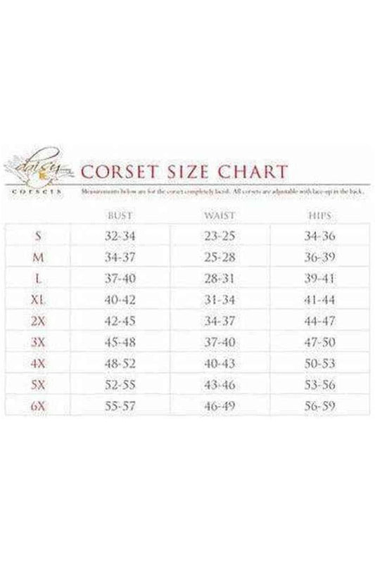 Lavish Wet Look Mini Cincher Corset w/Gold Chains - Daisy Corsets