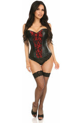Daisy Corsets Lavish Wet Look Overbust Corset w/Lace Overlay
