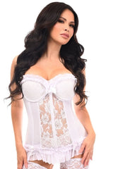Daisy Corsets Lavish Lycra & Lace Hook & Eye Stretch Bustier Corset