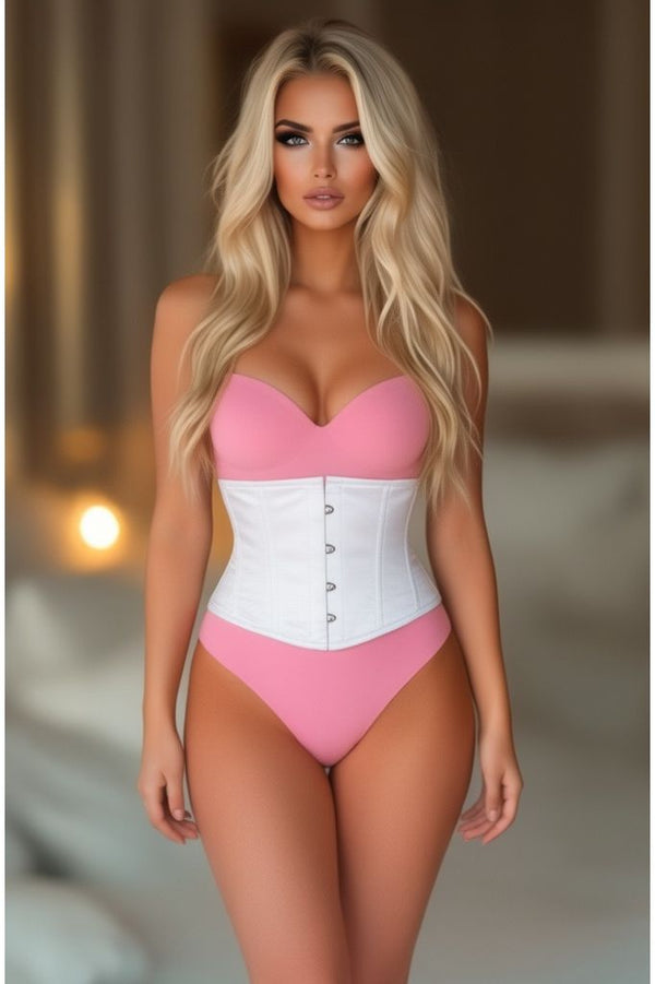 Daisy Corsets Lavish White Satin Mini Cincher