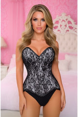 Daisy Corsets Lavish Lace Overbust Corset Sweetheart Neckline Busk Closure