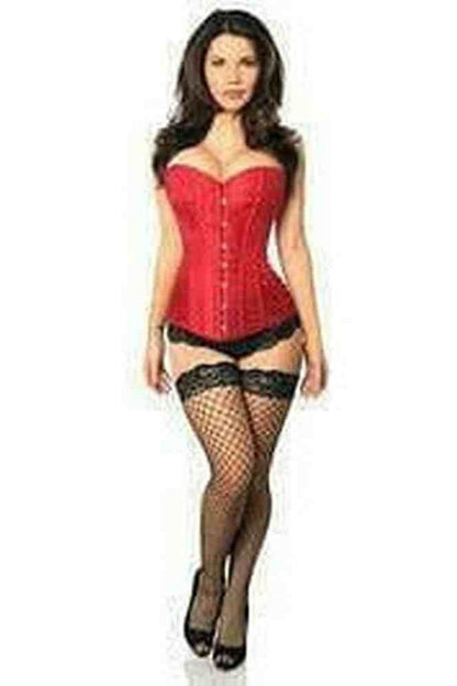 Lavish Wine Brocade Corset - Daisy Corsets