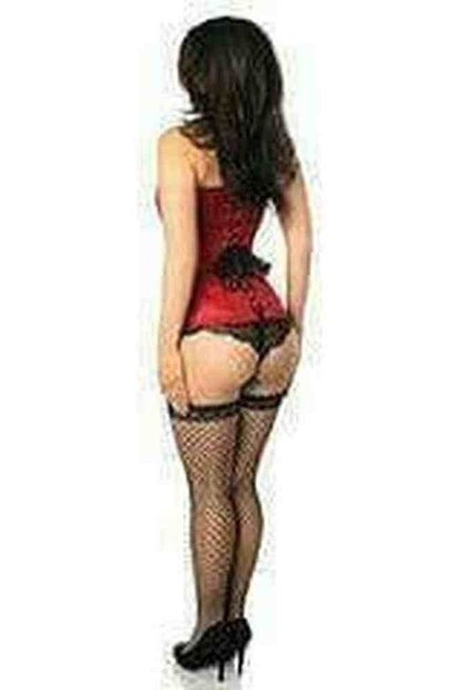 Lavish Wine Brocade Corset - Daisy Corsets