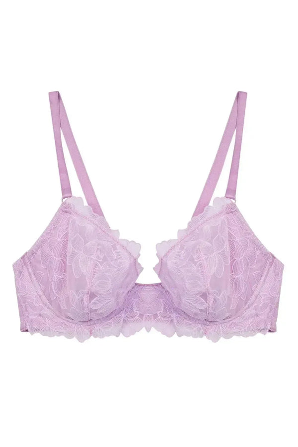 Playful Promises Lila Lace Plunge Bra Lilac
