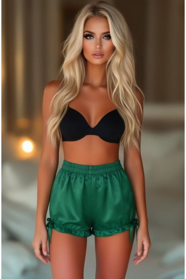 Daisy Corsets LIMITED EDITION Dark Green Satin Bloomers