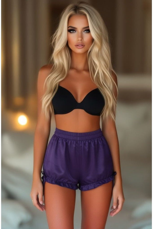 Daisy Corsets LIMITED EDITION Dark Purple Satin Bloomers