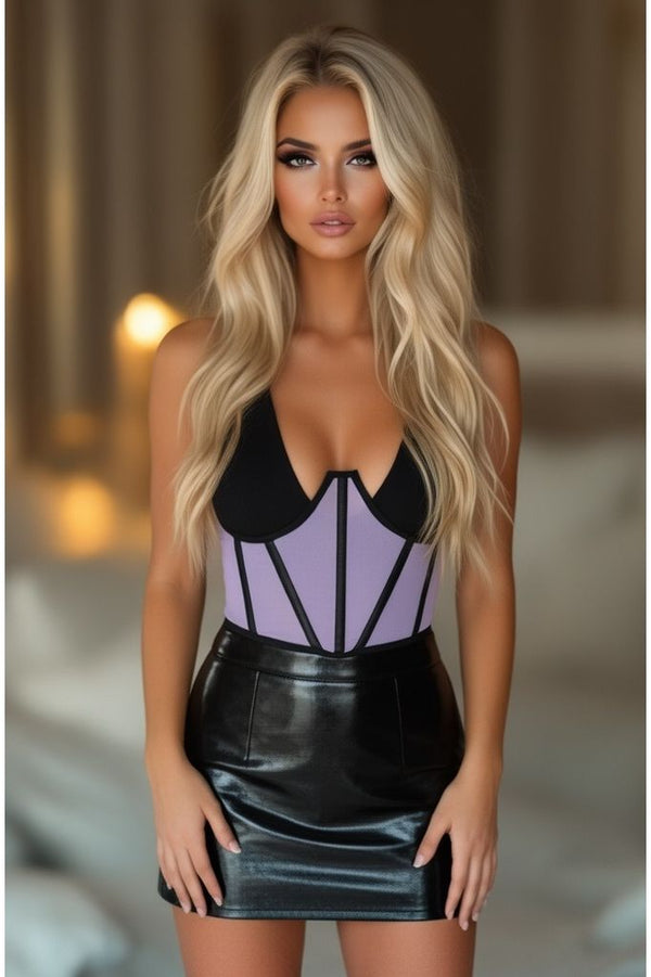 Daisy Corsets LIMITED EDITION Lavish Lavender Mesh Open Cup Waist Cincher