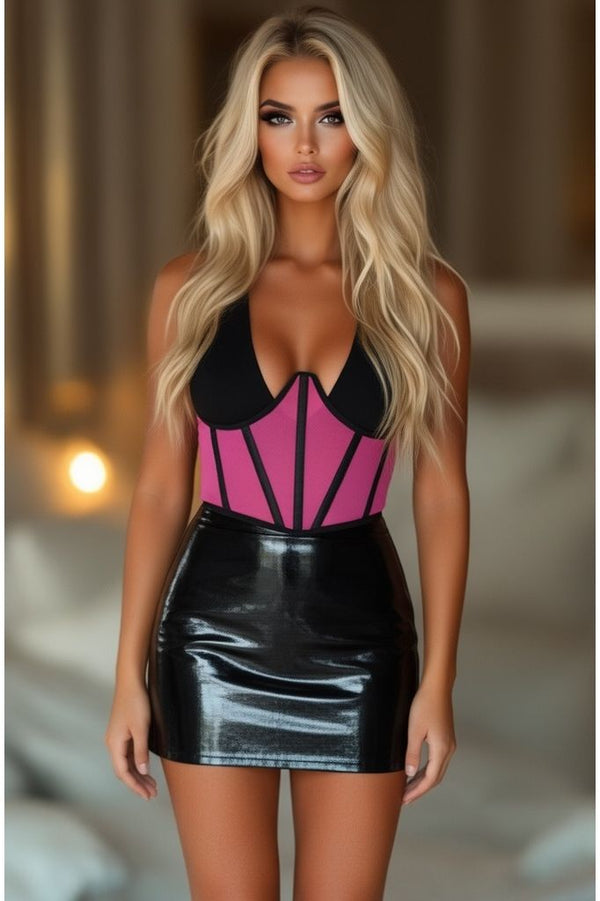 Daisy Corsets LIMITED EDITION Lavish Pink Mesh Open Cup Waist Cincher