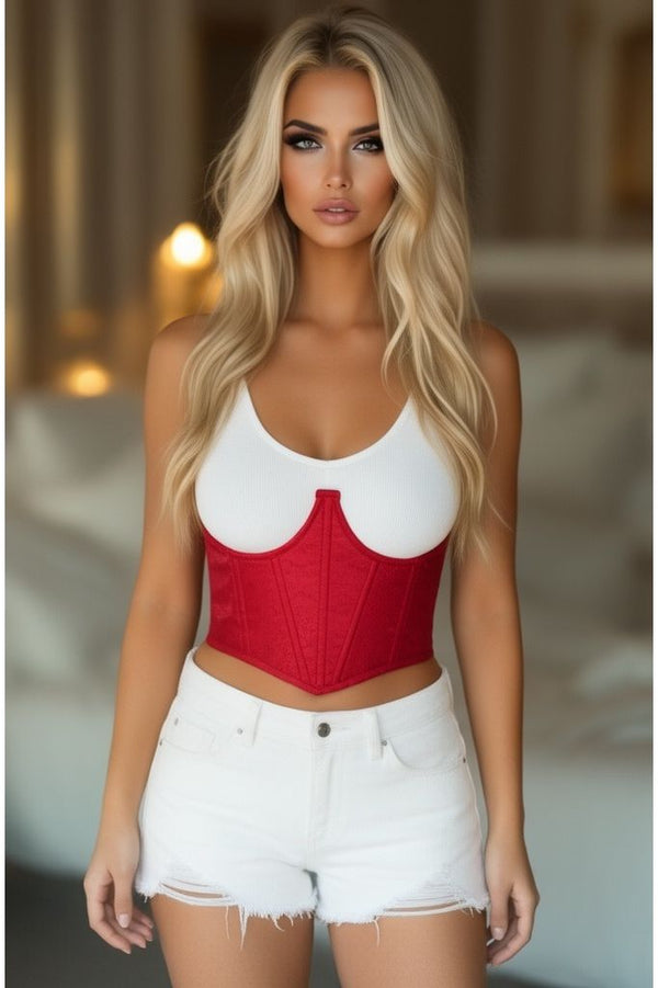 Daisy Corsets LIMITED EDITION Lavish Wine Brocade Open Cup Waist Cincher