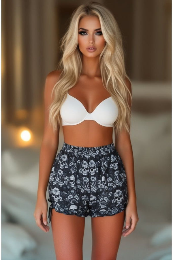 Daisy Corsets LIMITED EDITION Skulls & Roses Print Bloomers