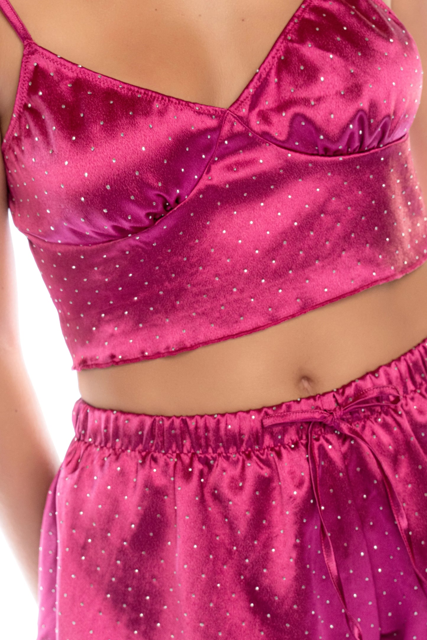 Mapale Lounge Two Piece Pajama Set Sparkling Fuchsia
