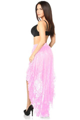 Lt Pink High Low Lace Skirt - Daisy Corsets