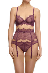 Dita Von Teese Lurex Lace Bikini Panty Amethyst