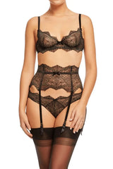 Dita Von Teese Lurex Lace Bikini Panty Black