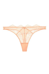 Dita Von Teese Lurex Lace G-String Panty Vintage Peach