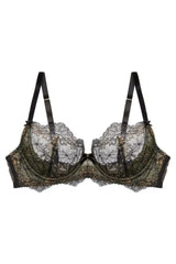 Dita Von Teese Lurex Lace Unlined Bra Black