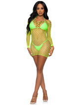 Leg Avenue Supreme Fence Net Mini Dress