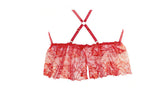 Allure Lingerie Madelyn Lace Open Cup Babydoll & Open Panty Red