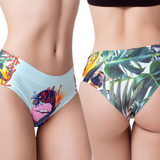 Mememe Botanic Panic Lips Printed Thong