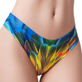 Mememe Paradise Birds Parrot Printed Thong