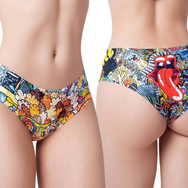 Mememe Psychotropical Trash Printed Slip