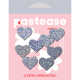 Pastease Mini Glitter Hearts - Silver Pack of 8