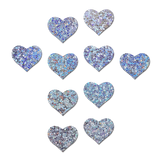 Pastease Mini Glitter Hearts - Silver Pack of 8