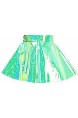 Daisy Corsets Mint Green Holo Skater Skirt