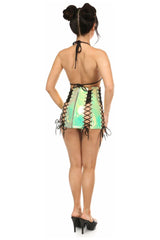 Daisy Corsets Mint Holo Lace-Up Skirt