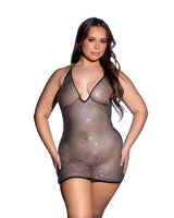 Roma Confidential Mirage Rhinestone Fishnet Chemise