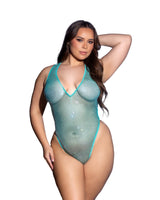 Roma Confidential Mirage Rhinestone Fishnet Teddy