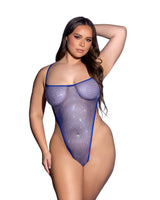 Roma Confidential Mirage Rhinestone Fishnet Teddy