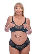 Sex & Mischief Brat Charmed Nipple Clamps Rose Gold/Black