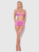 House of Desire Natasha Bra, Skirted Garter & G-String Set