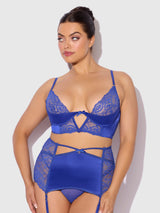 House of Desire Queen Natasha Bra, Skirted Garter & G-String Set Surf the Web