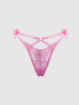 Natasha Lace Strappy G-String Cyclamen Pink